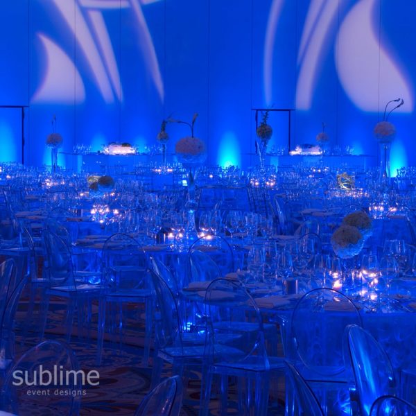 Blue Monochromatic Color in Event Design
