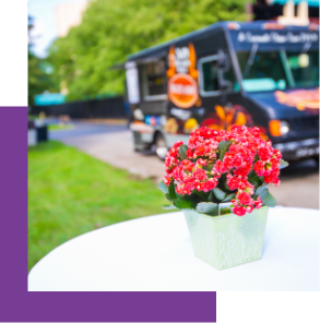 classy food truck outdoor setting