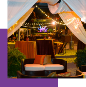 outdoor lounge string lights